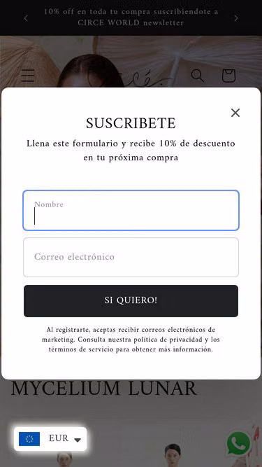 Screenshot of circe.com.co