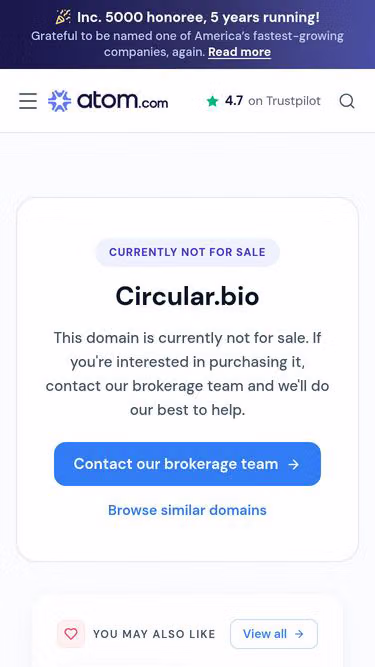 Screenshot of circular.bio