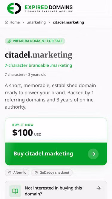 Screenshot of citadel.marketing