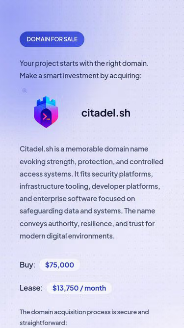 Screenshot of citadel.sh