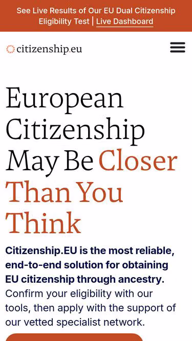 Screenshot of citizenship.eu
