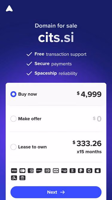 Screenshot of cits.si
