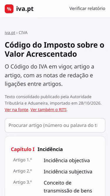 Screenshot of civa.pt