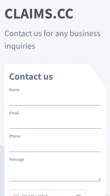 Screenshot of claims.cc