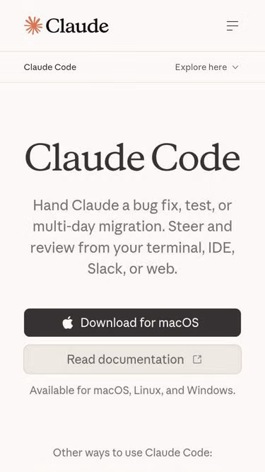 Screenshot of claudecode.ai