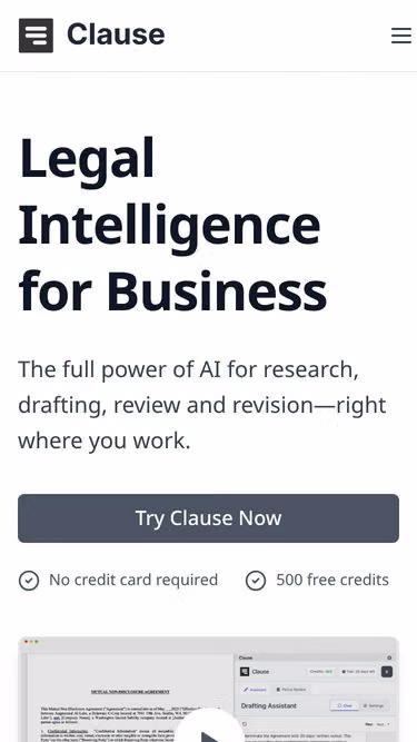 Screenshot of clause.so