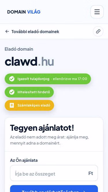 Screenshot of clawd.hu