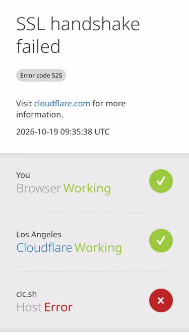 Screenshot of clc.sh