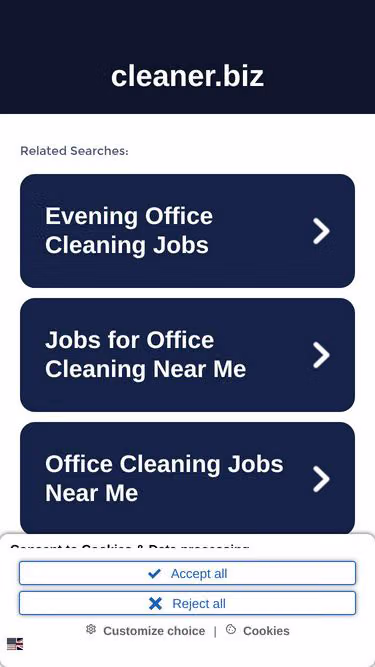 Screenshot of cleaner.biz