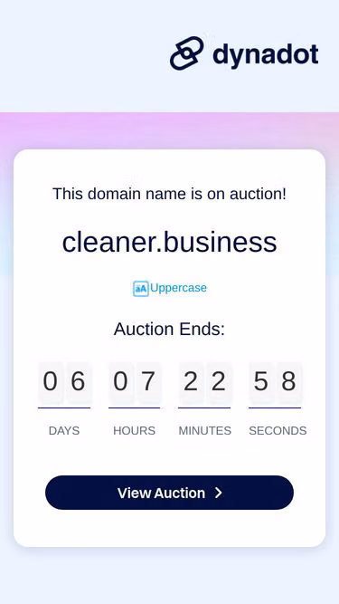 Screenshot of cleaner.business