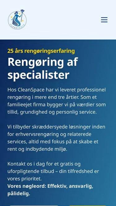Screenshot of cleanspace.dk