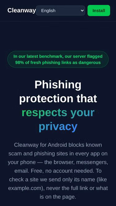 Screenshot of cleanway.ai