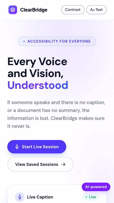 Screenshot of clearbridge.app