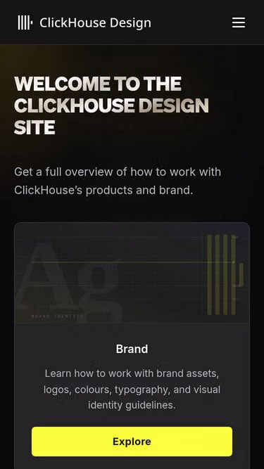 Screenshot of clickhouse.design