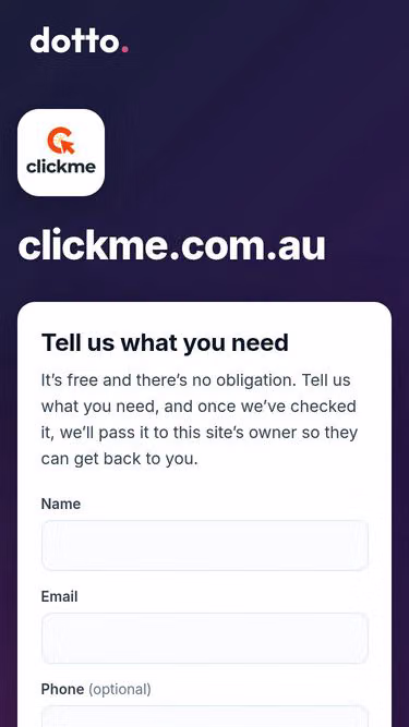 Screenshot of clickme.com.au