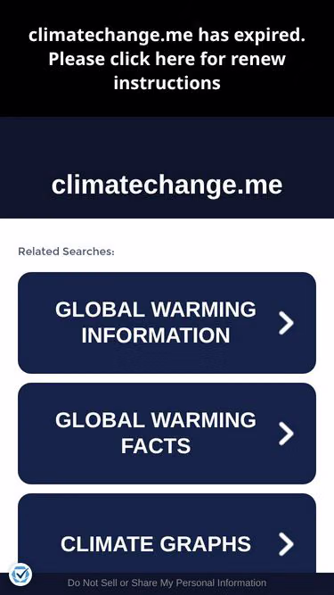 Screenshot of climatechange.me