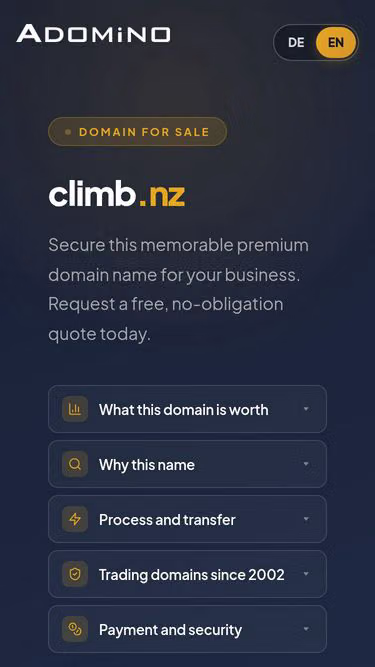 Screenshot of climb.nz