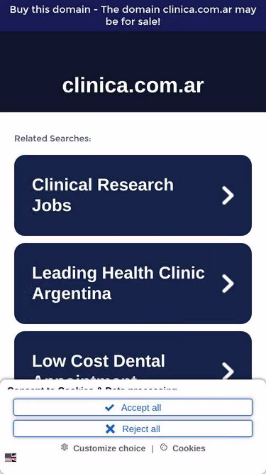 Screenshot of clinica.com.ar