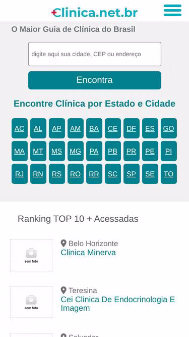 Screenshot of clinica.net.br