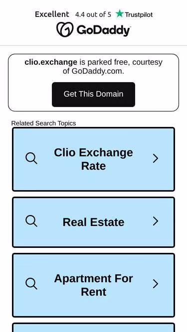Screenshot of clio.exchange