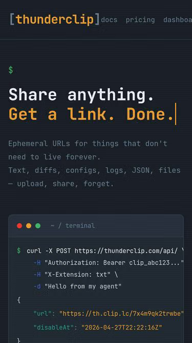 Screenshot of clip.lc