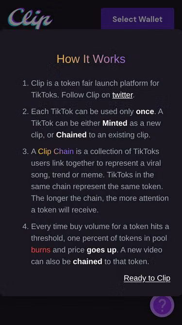 Screenshot of clip.meme