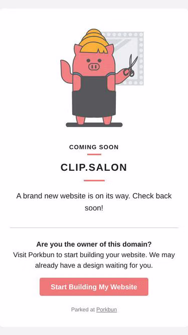 Screenshot of clip.salon