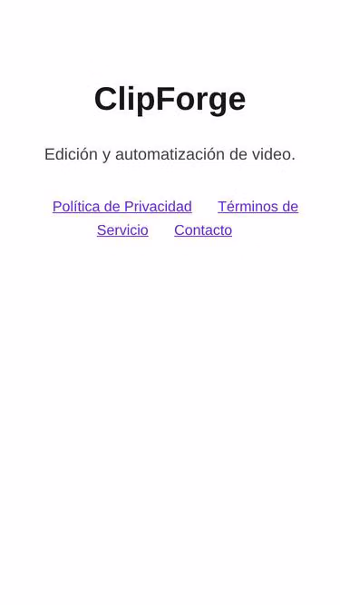 Screenshot of clipforge.mx