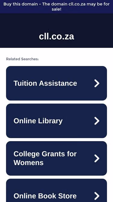 Screenshot of cll.co.za