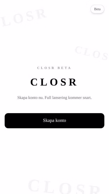 Screenshot of closr.se