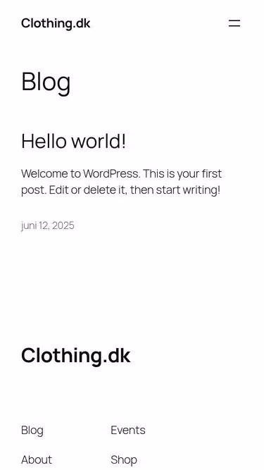 Screenshot of clothing.dk