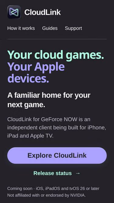 Screenshot of cloudlink.games