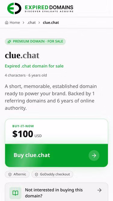 Screenshot of clue.chat