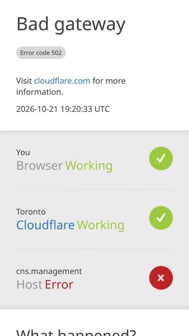 Screenshot of cns.management