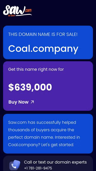 Screenshot of coal.company