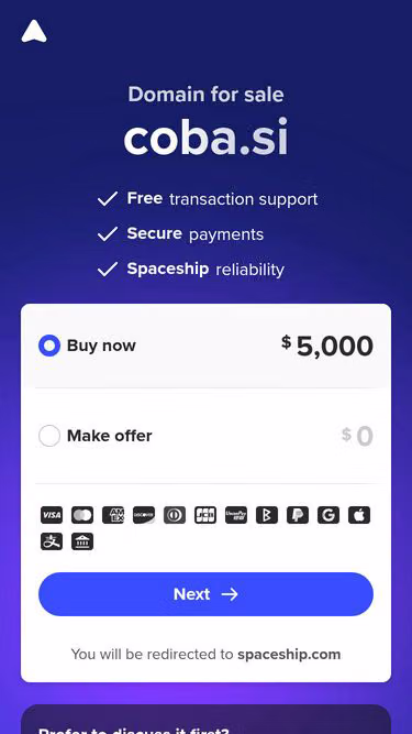 Screenshot of coba.si