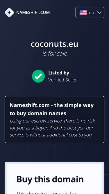 Screenshot of coconuts.eu