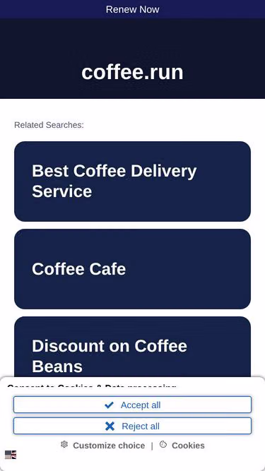 Screenshot of coffee.run