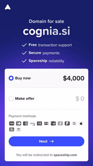 Screenshot of cognia.si