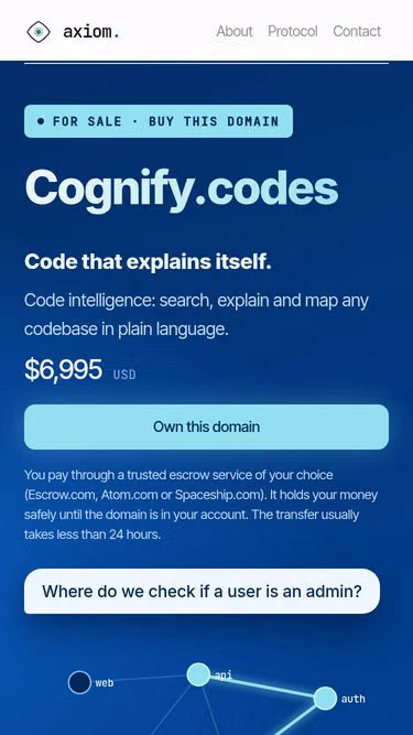Screenshot of cognify.codes