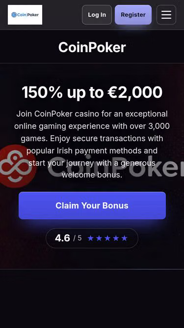 Screenshot of coinpoker.yachts