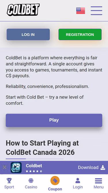Screenshot of coldbet.ca