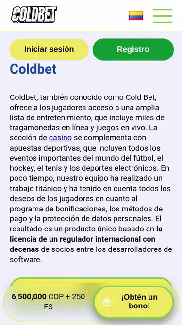 Screenshot of coldbet.co