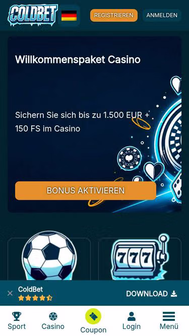 Screenshot of coldbet.de