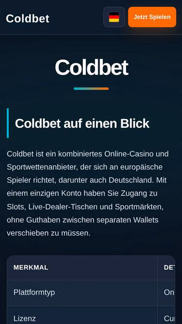 Screenshot of coldbet.dev