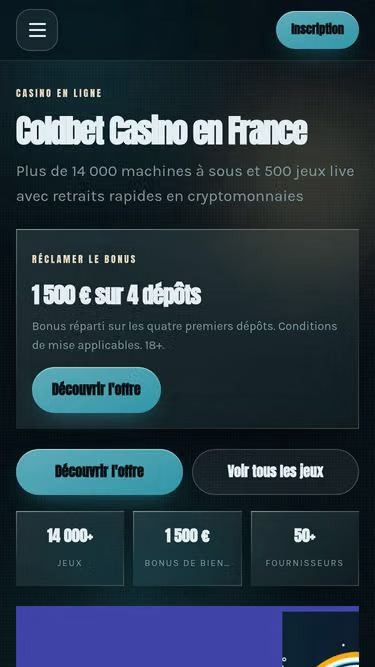 Screenshot of coldbet.fr