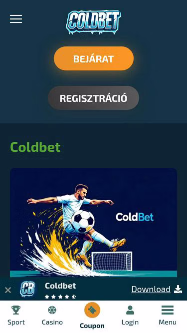 Screenshot of coldbet.hu