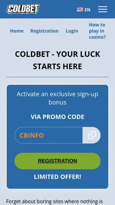 Screenshot of coldbet.info