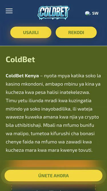 Screenshot of coldbet.ke