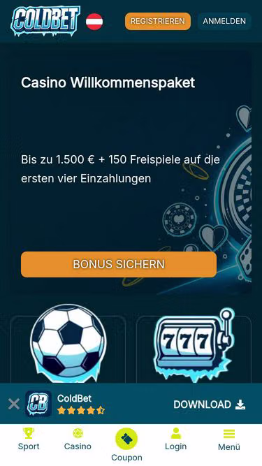 Screenshot of coldbet.or.at